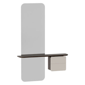 One More Look Spejl - Dark Oak/Pearl White - H: 118 cm - Umage