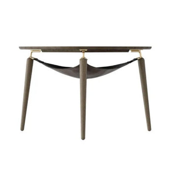 Hang Out Sofabord - Dark Oak/Brass - H: 49 cm - Umage