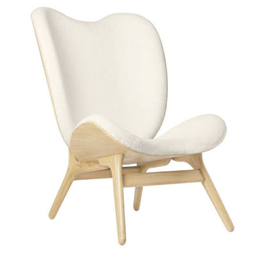 A Conversation Piece Tall Lænestol - Oak / Teddy White - H: 106 cm - Umage