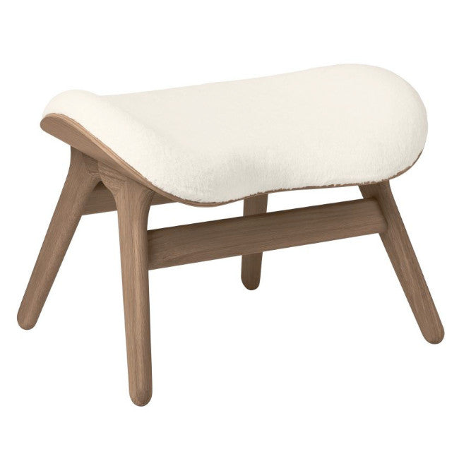 A Conversation Piece Ottoman - Dark Oak/Teddy White - H: 43 cm - Umage