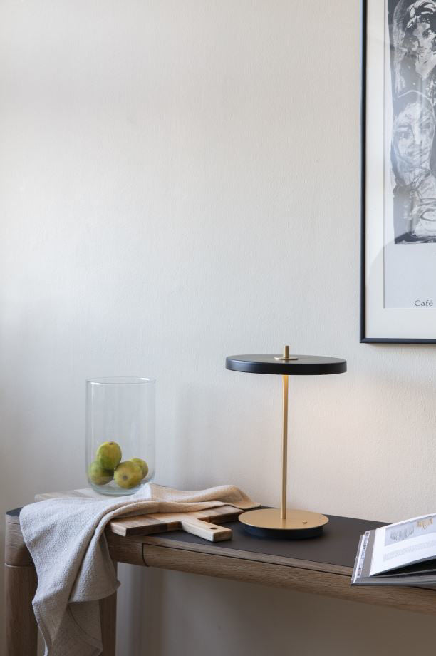 Asteria Move Trådløs Bordlampe - Sort - H: 30,6 cm - Umage