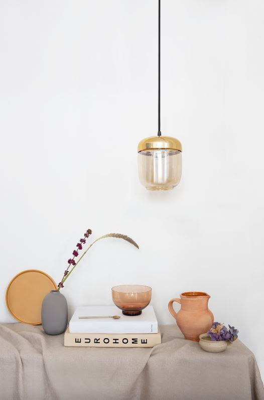 Acorn Pendel - Rav / Messing - Ø: 14 cm - Umage