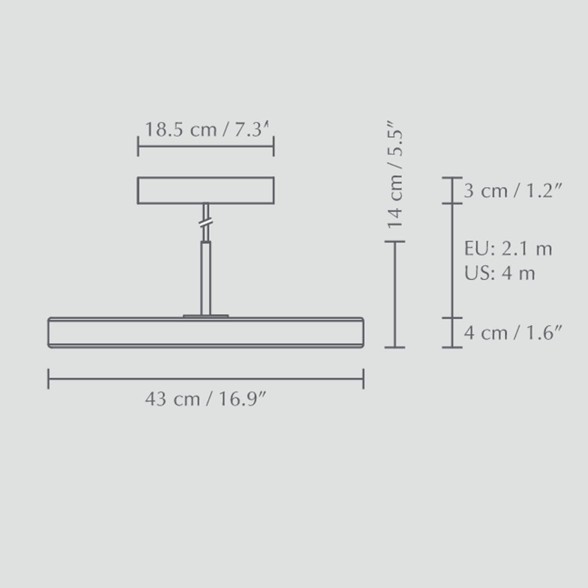 Asteria Pendel Medium - Nuance Rose / Steel - Ø: 43 cm - Umage