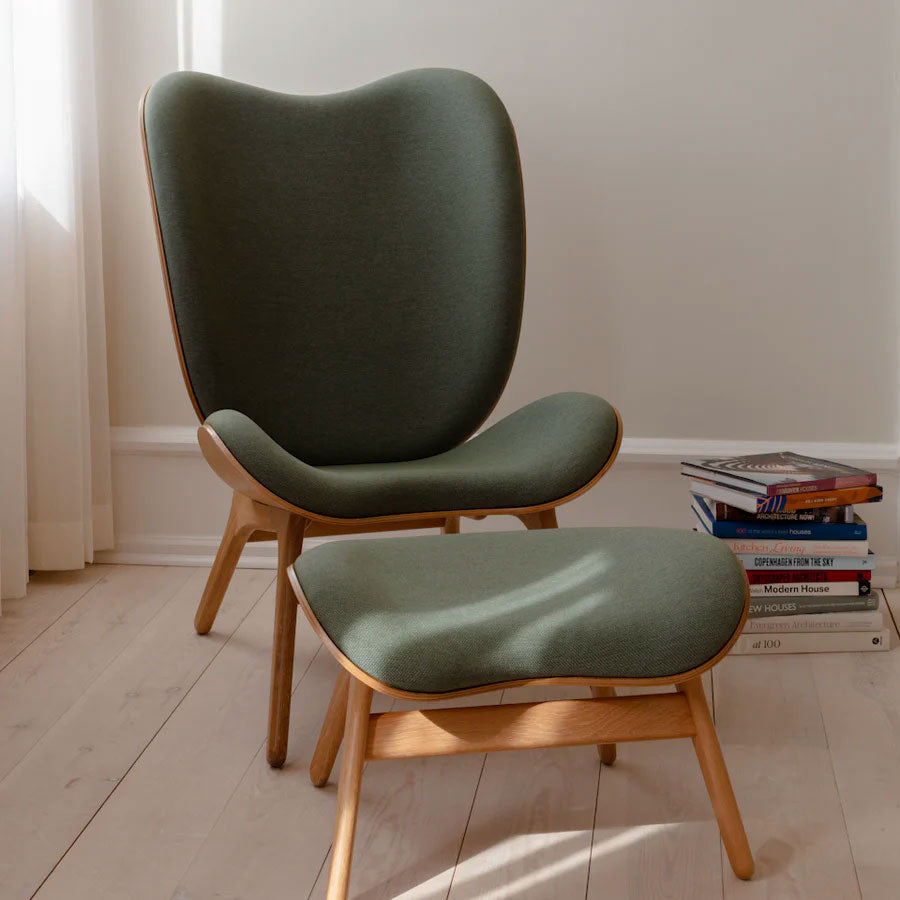 A Conversation Piece Tall Lænestol - Oak / Morning meadows - H: 106 cm - Umage