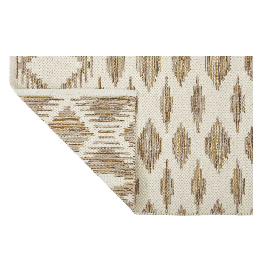 Idun wool/Cotton Løber - Cream/Caramel - Liv Interior