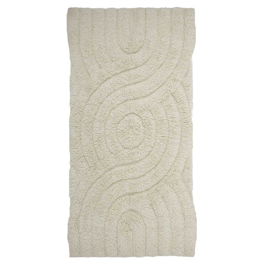 Swirl Shaggy Woolen Gulvtæppe - Liv Interior