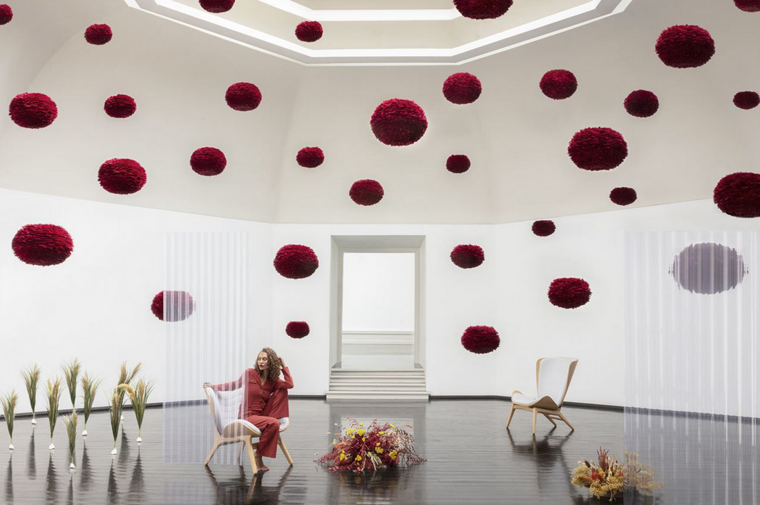 Eos Lampeskærm - Rød - Large Ø:65 cm - Umage