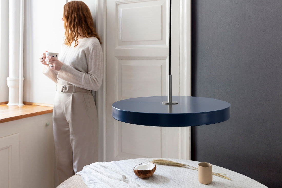 Asteria Pendel Medium - Petrol Blue / Steel - Ø: 43 cm - Umage