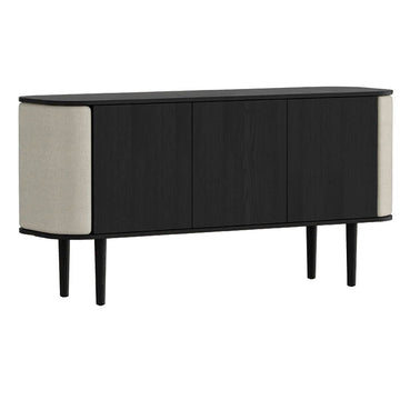 Treasures 3-Dørs Skab - Black Oak / White Sands - 150x75x43 - Umage