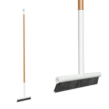 Udendørs kost - Hvid/teak - 50 cm - RiZZ
