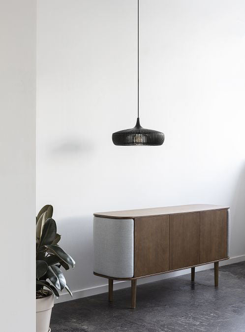 Clava Dine Wood Lampeskærm - Sort Eg - Ø:43 cm - Umage