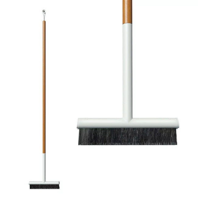 Udendørs kost - Hvid/teak - 50 cm - RiZZ