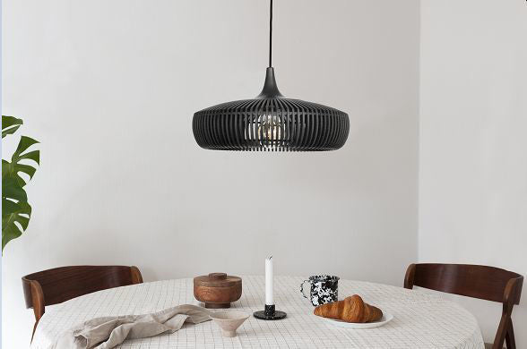 Clava Dine Wood Lampeskærm - Sort Eg - Ø:43 cm - Umage