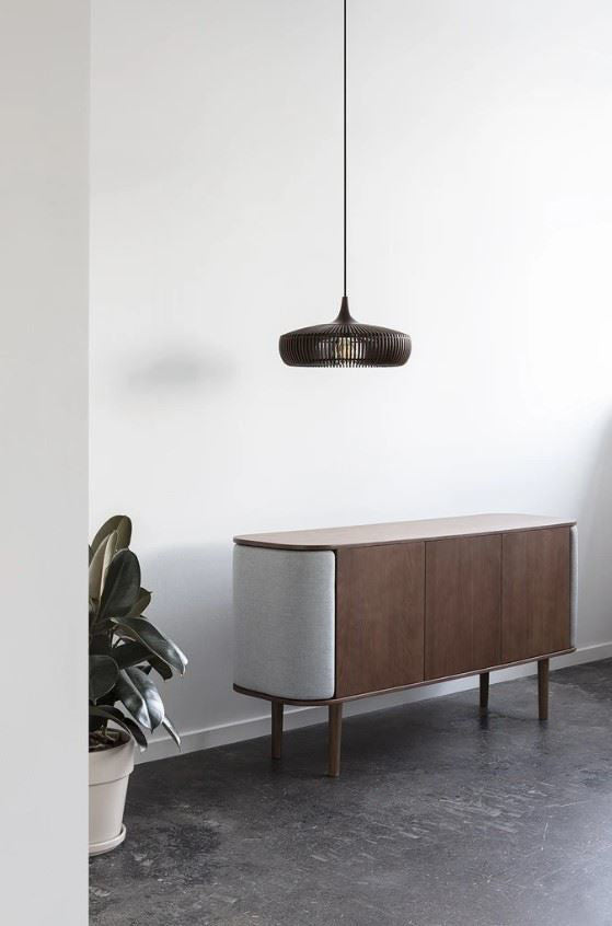 Clava Dine Wood Lampeskærm - Mørk Eg - Ø:43 cm - Umage