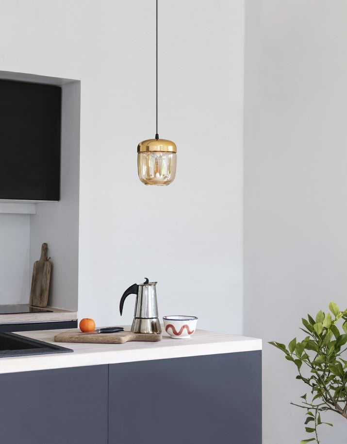 Acorn Pendel - Rav / Messing - Ø: 14 cm - Umage