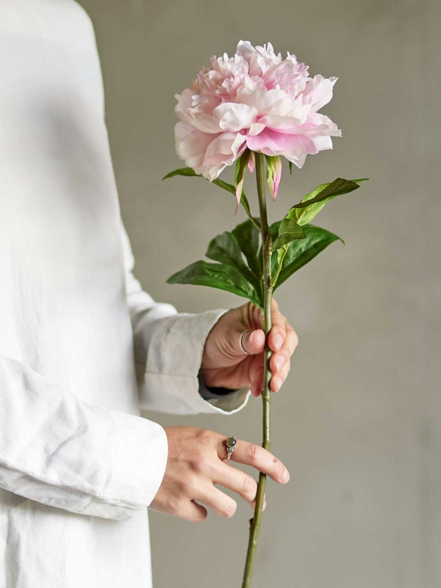 Peony Stilk, Rosa, Kunstige Blomster - Bloomingville