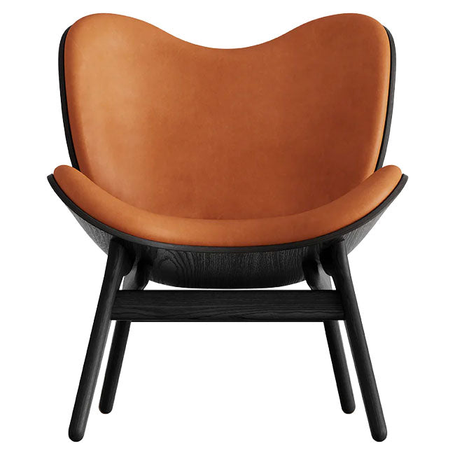 A Conversation Piece Lænestol - Black/Rust Dunes læder - H: 83 cm - Umage