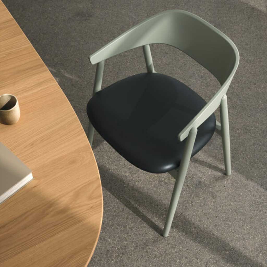 AC2 spisebordsstol - Bøg Grå / Polster - Andersen Furniture