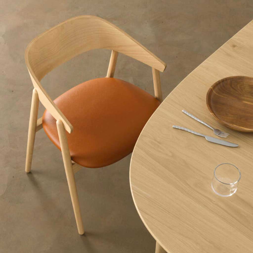 AC2 spisebordsstol - Bøg Røget mat lak / Polster - Andersen Furniture