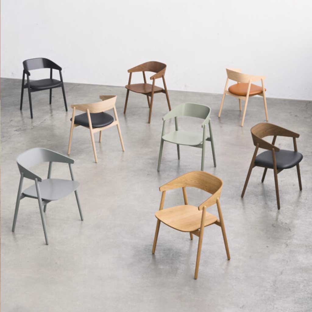 AC2 spisebordsstol - Bøg Røget mat lak / Polster - Andersen Furniture