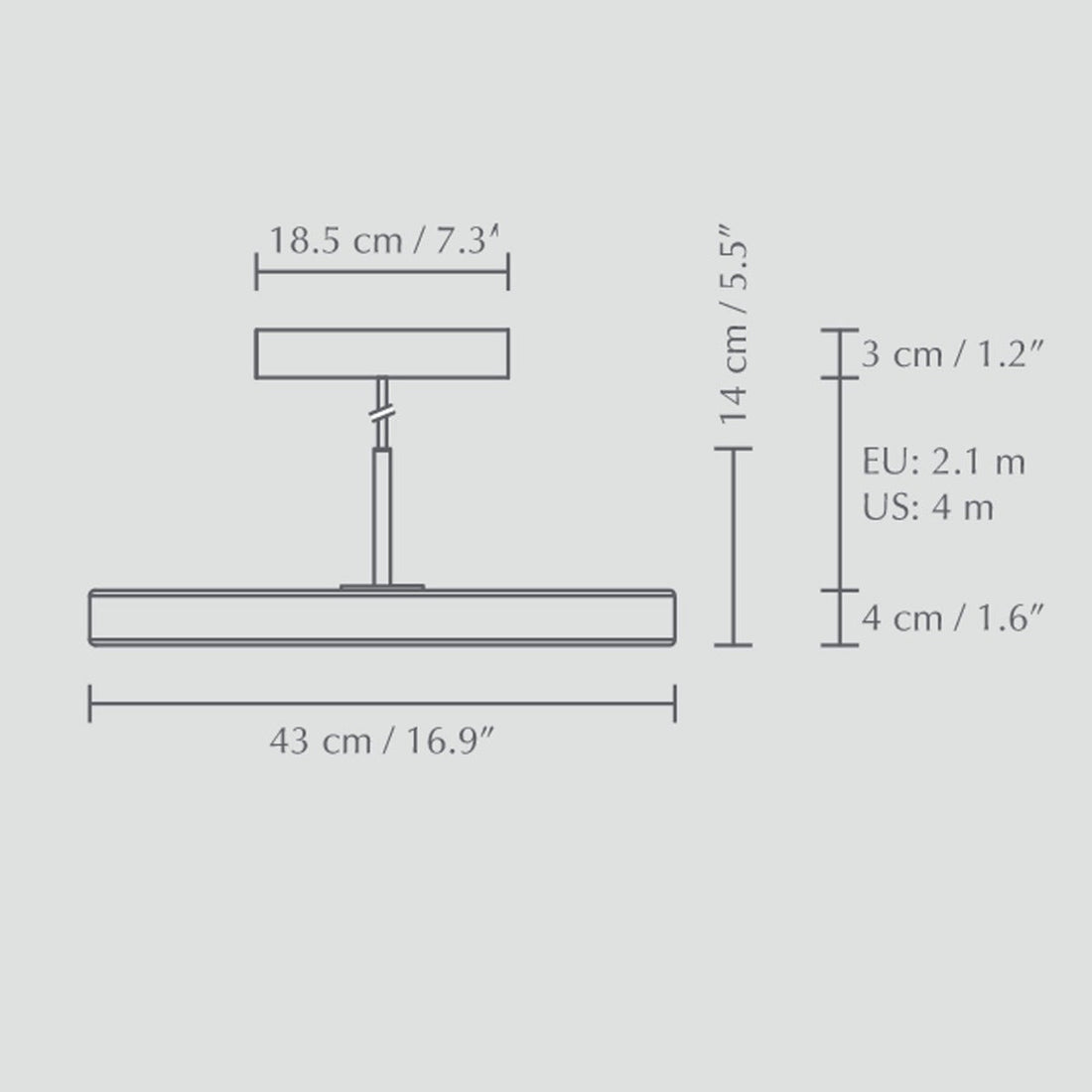 Asteria Pendel Medium - Anthracite / Steel - Ø: 43 cm - Umage