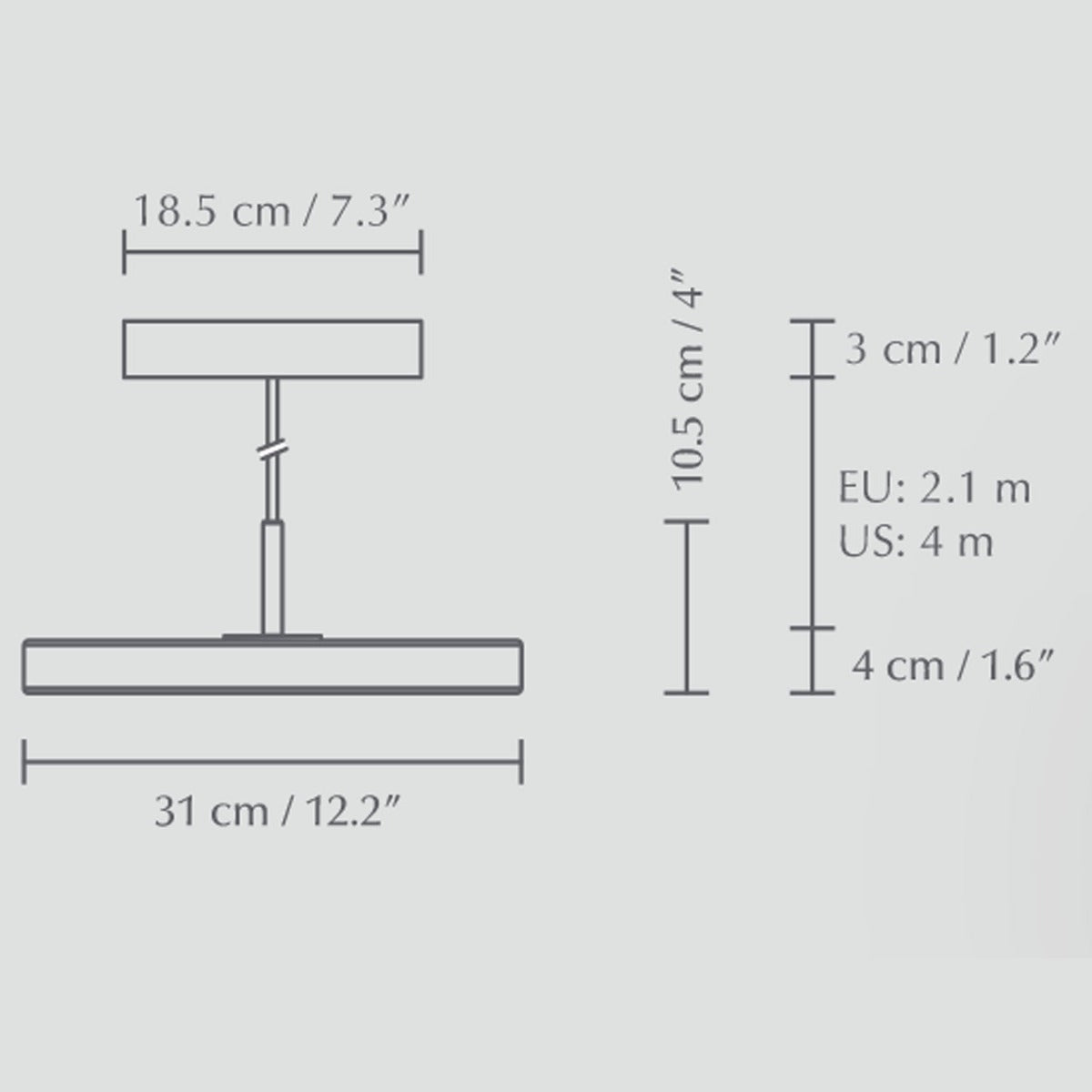 Asteria Pendel Mini - Nuance Mist / Black - Ø: 31 cm - Umage