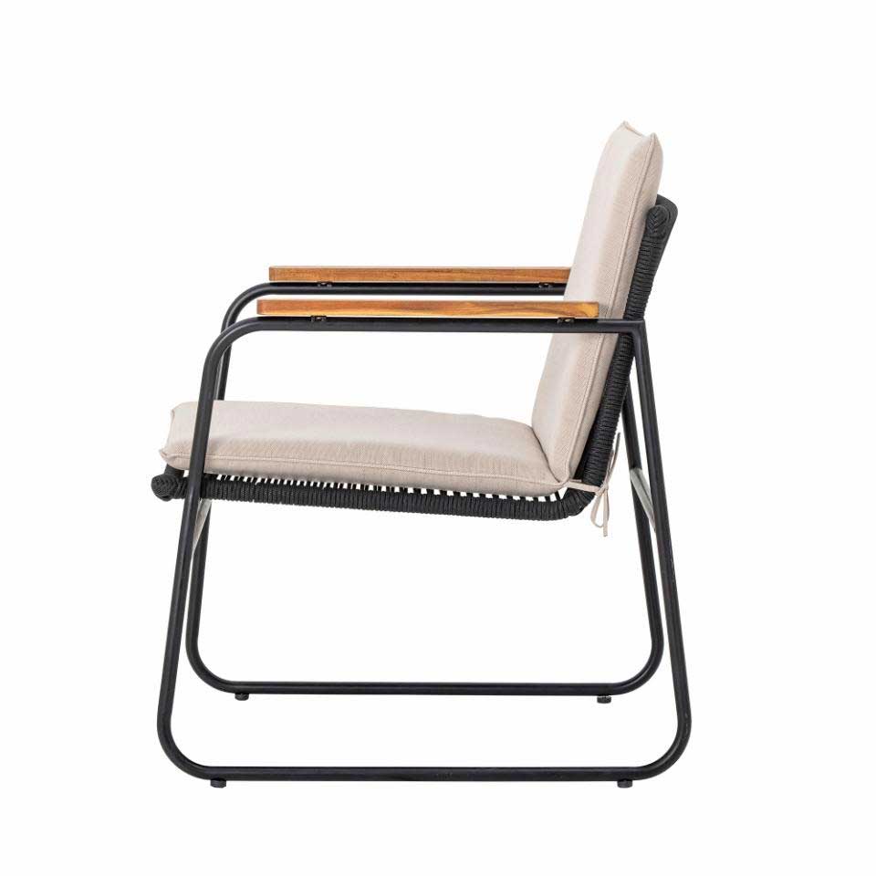 Hampton Loungestol - Sort, Metal - Bloomingville