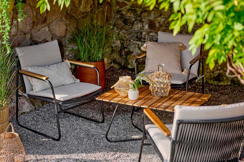 Hampton Loungestol - Sort, Metal - Bloomingville