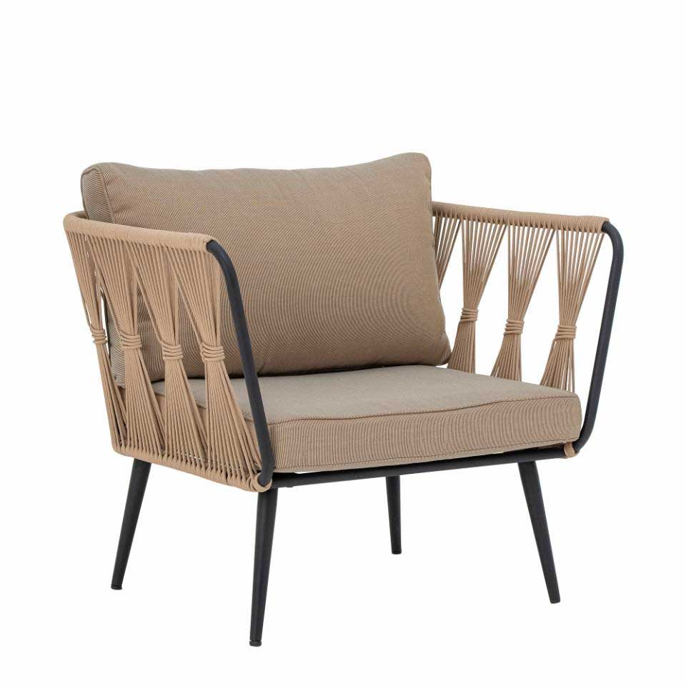 Pavone Loungestol - Brun, Metal - Bloomingville