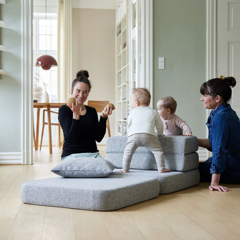 KK3 Fold Sofa Single - Multi Grey w. Grey - by KlipKlap