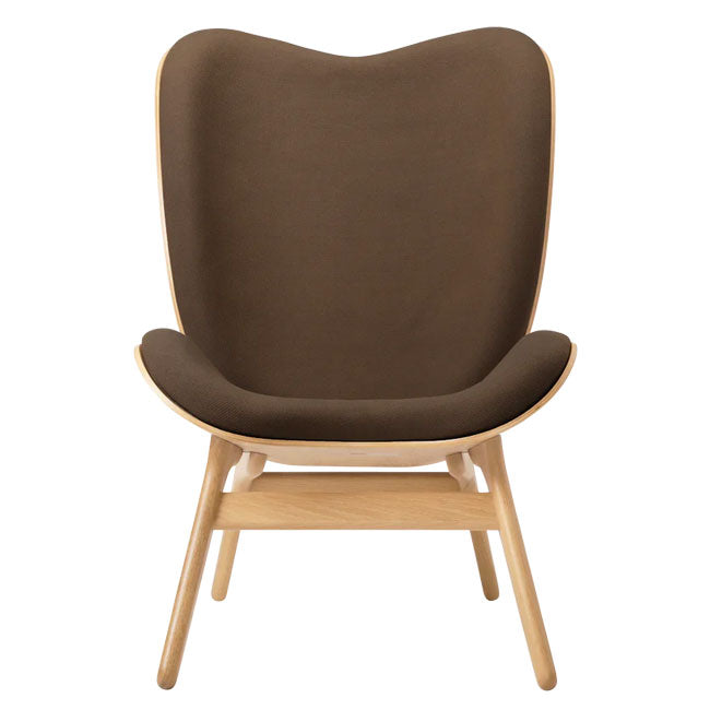 A Conversation Piece Tall Lænestol - Oak / Mocca - H: 106 cm - Umage
