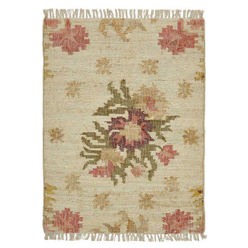 Dorset Jute Kelim Gulvtæppe - Pink/Rød/Grøn/Blå - Liv Interior