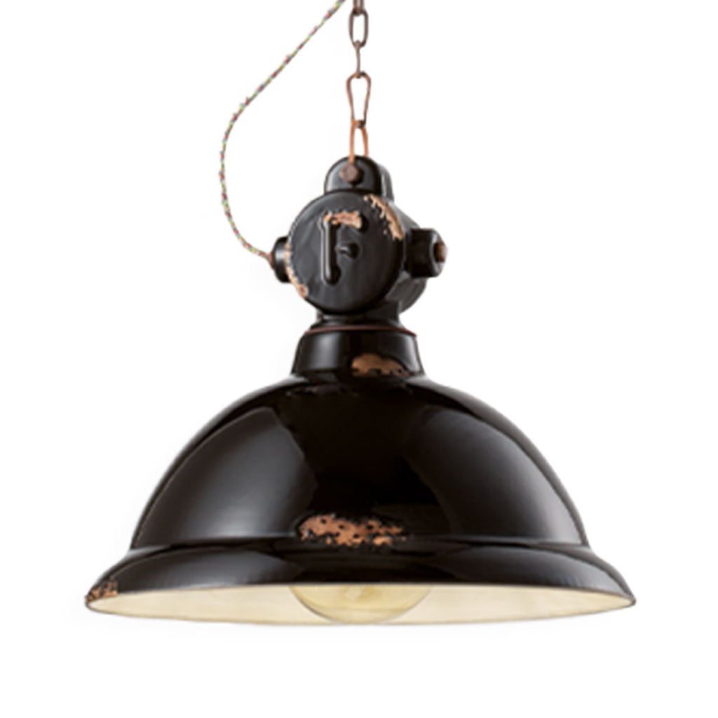 Industrial C1710 Pendel - Vintage Sort - Ferroluce