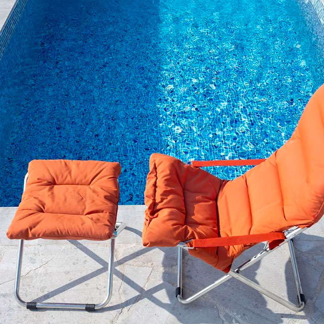 Chico Soft Fodskammel 028S - Orange - Fiam