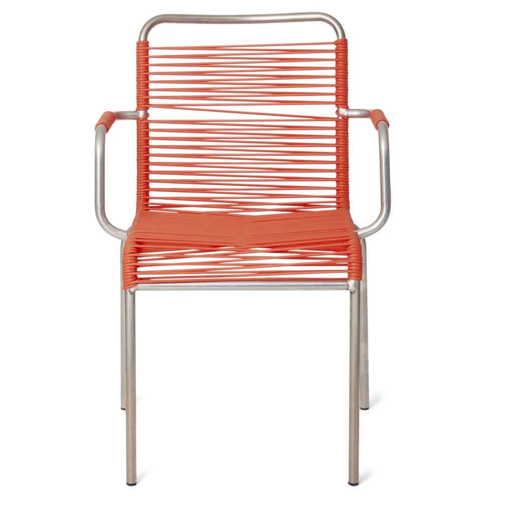 Mya Spaghetti Spisebordsstol m/Armlæn - Orange - Fiam