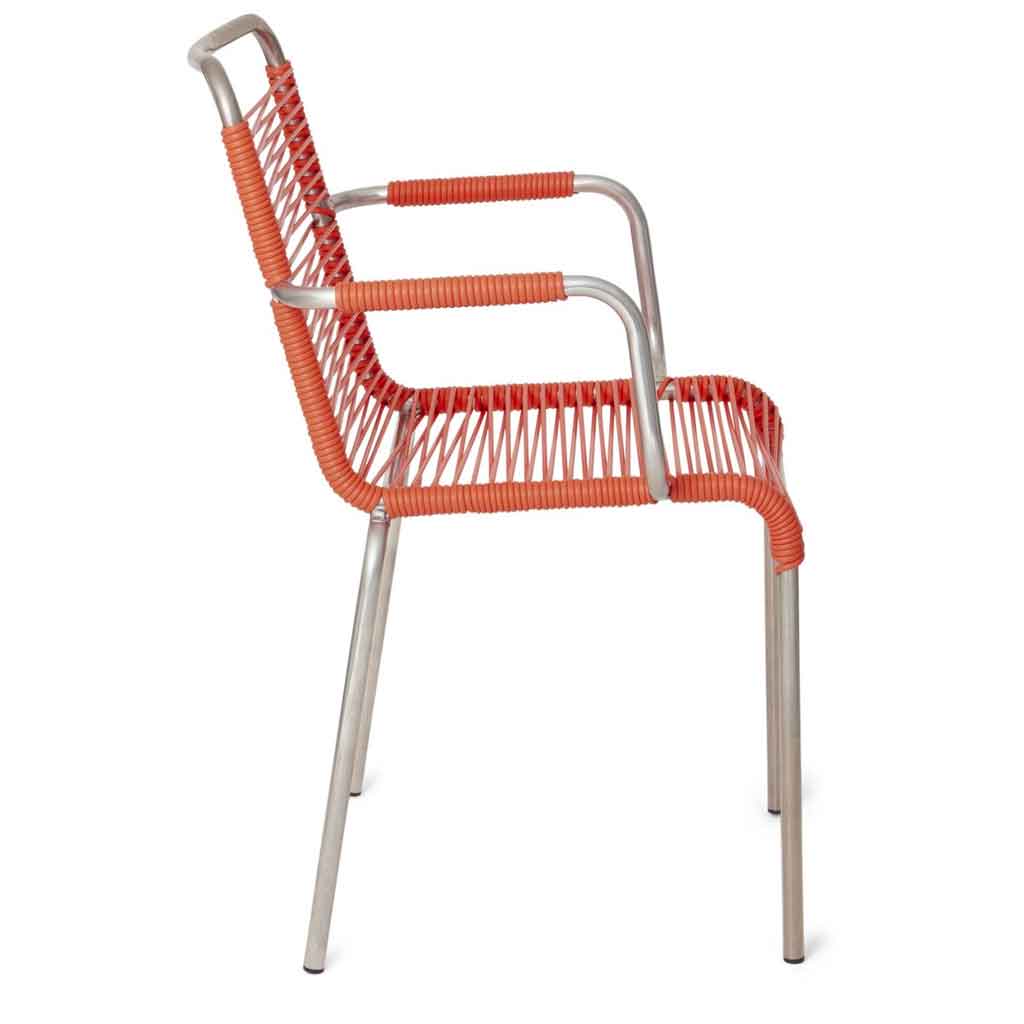 Mya Spaghetti Spisebordsstol m/Armlæn - Orange - Fiam