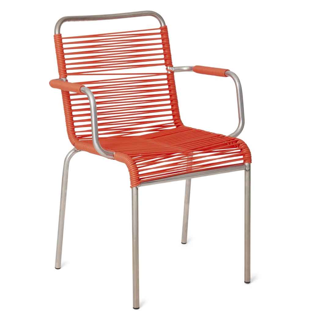 Mya Spaghetti Spisebordsstol m/Armlæn - Orange - Fiam