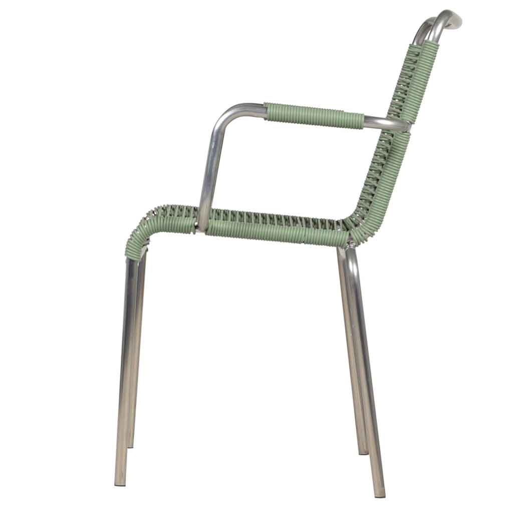 Mya Spaghetti Spisebordsstol m/Armlæn - Sage Green - Fiam