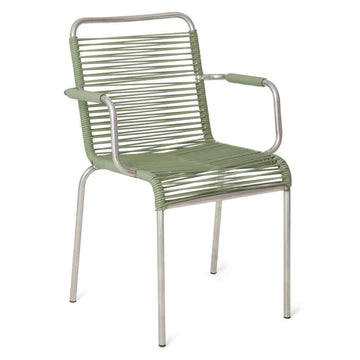 Mya Spaghetti Spisebordsstol m/Armlæn - Sage Green - Fiam