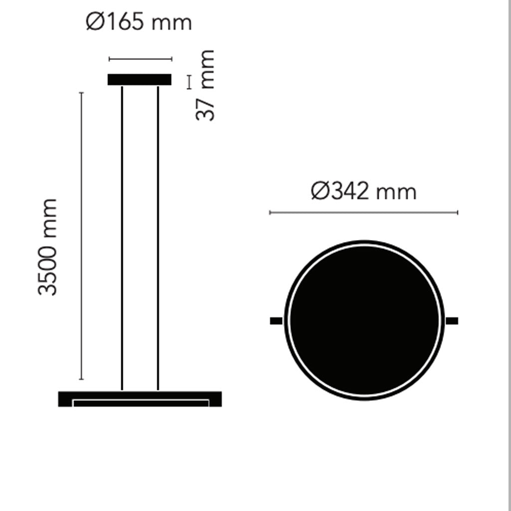 INLAY Pendel S2 Disc SWI - Matt Black / Satin Gold - Light Point / Studio F. A. Porsche