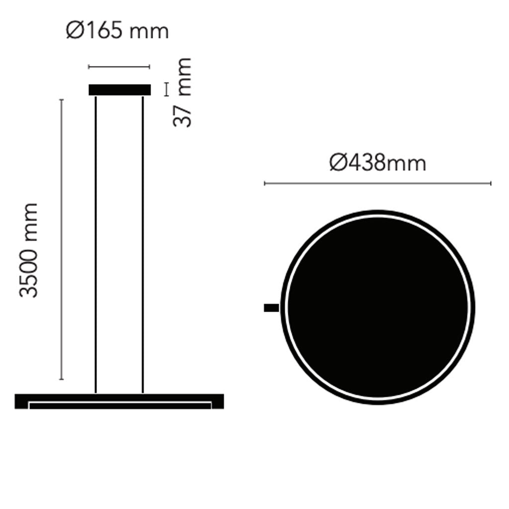 INLAY Pendel S3 Disc SWI - Matt Black / Satin Silver - Light Point / Studio F. A. Porsche