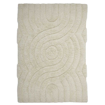 Swirl Shaggy Woolen Gulvtæppe - Liv Interior