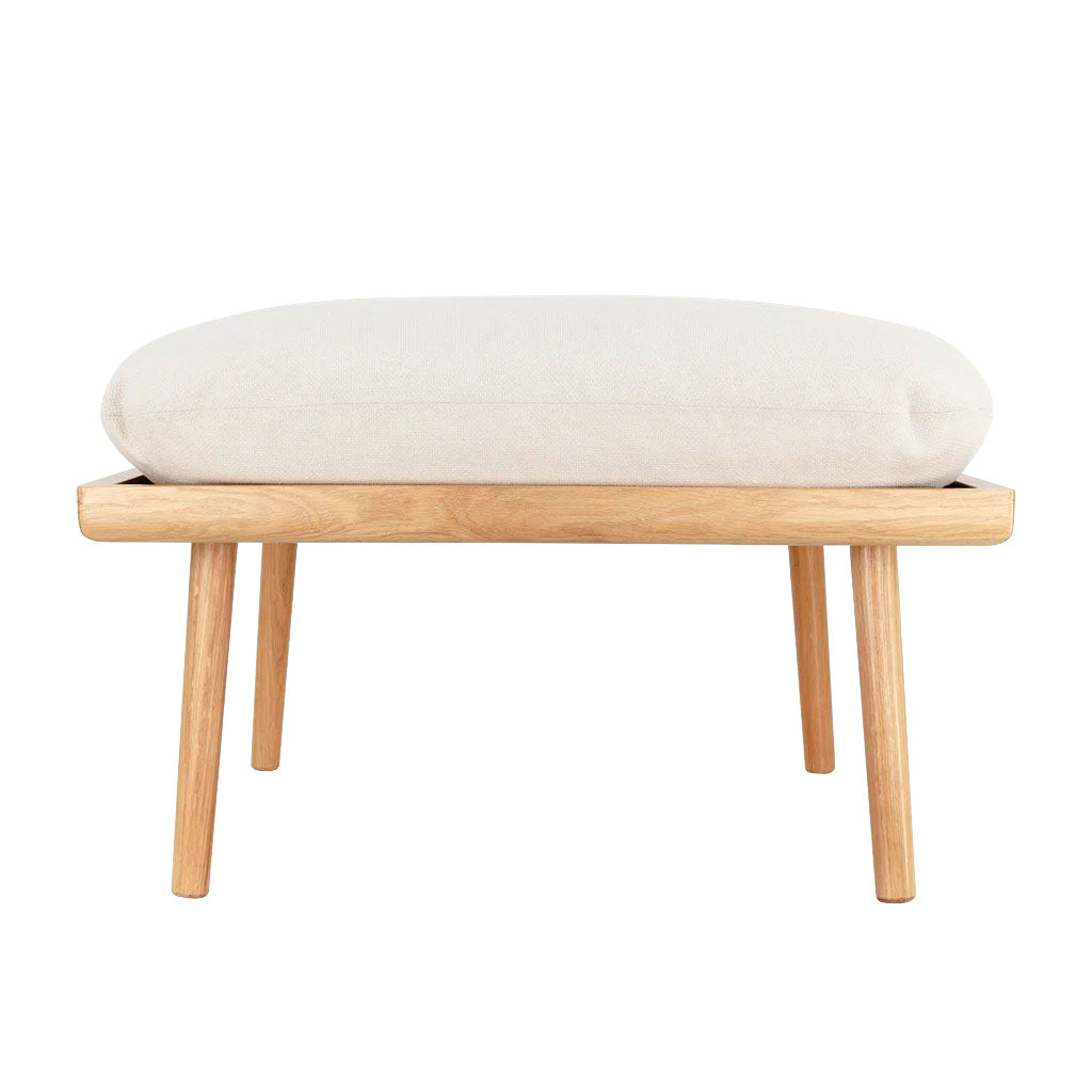 Lounge Around Shuffle Puf - Oak/White Sands - Umage