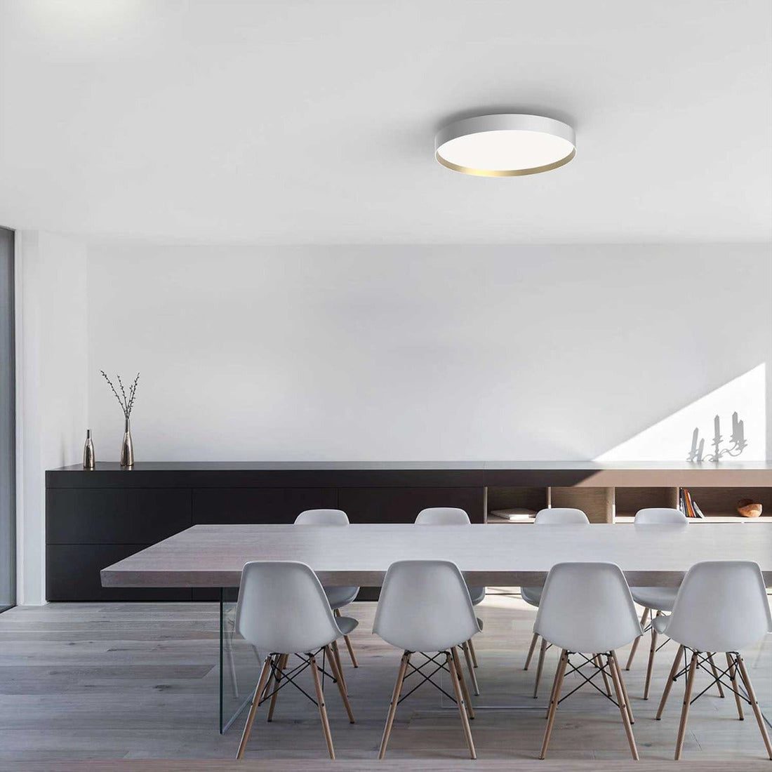 Lucia Ø45 Væg-/Loftlampe - Hvid Guld - Loom Design