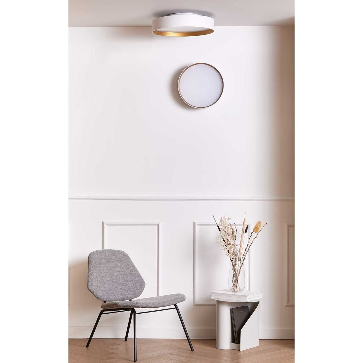 Lucia Ø35 Væg-/Loftlampe - Hvid Guld - Loom Design
