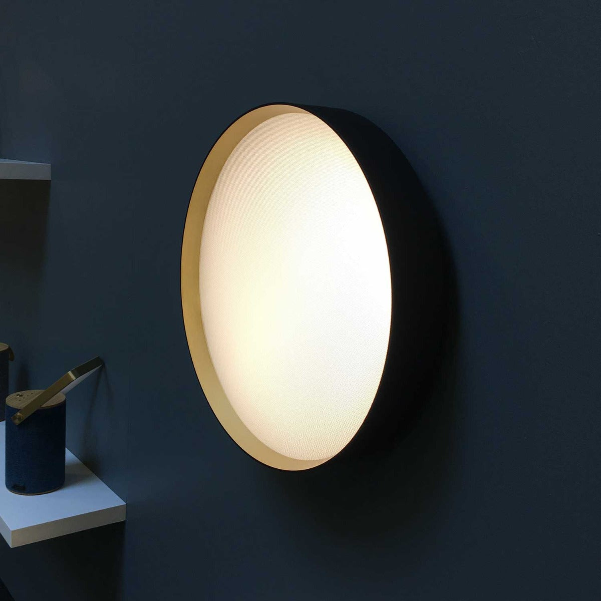 Lucia Ø60 Væg-/Loftlampe - Sort Guld - Loom Design