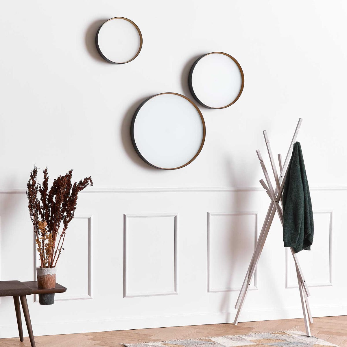 Lucia Ø60 Væg-/Loftlampe - Sort Guld - Loom Design