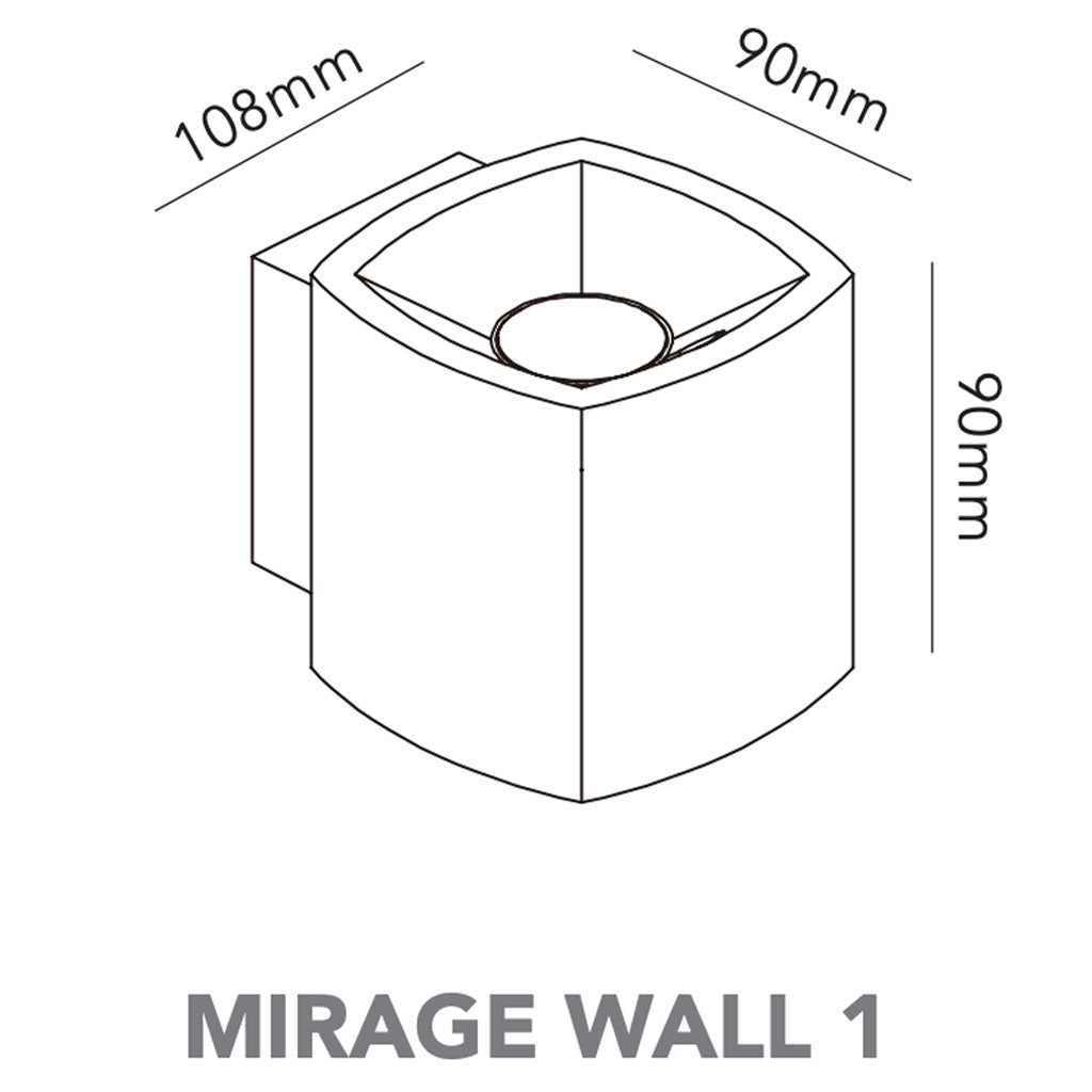 Mirage W1 Væglampe - Hvid - Light Point