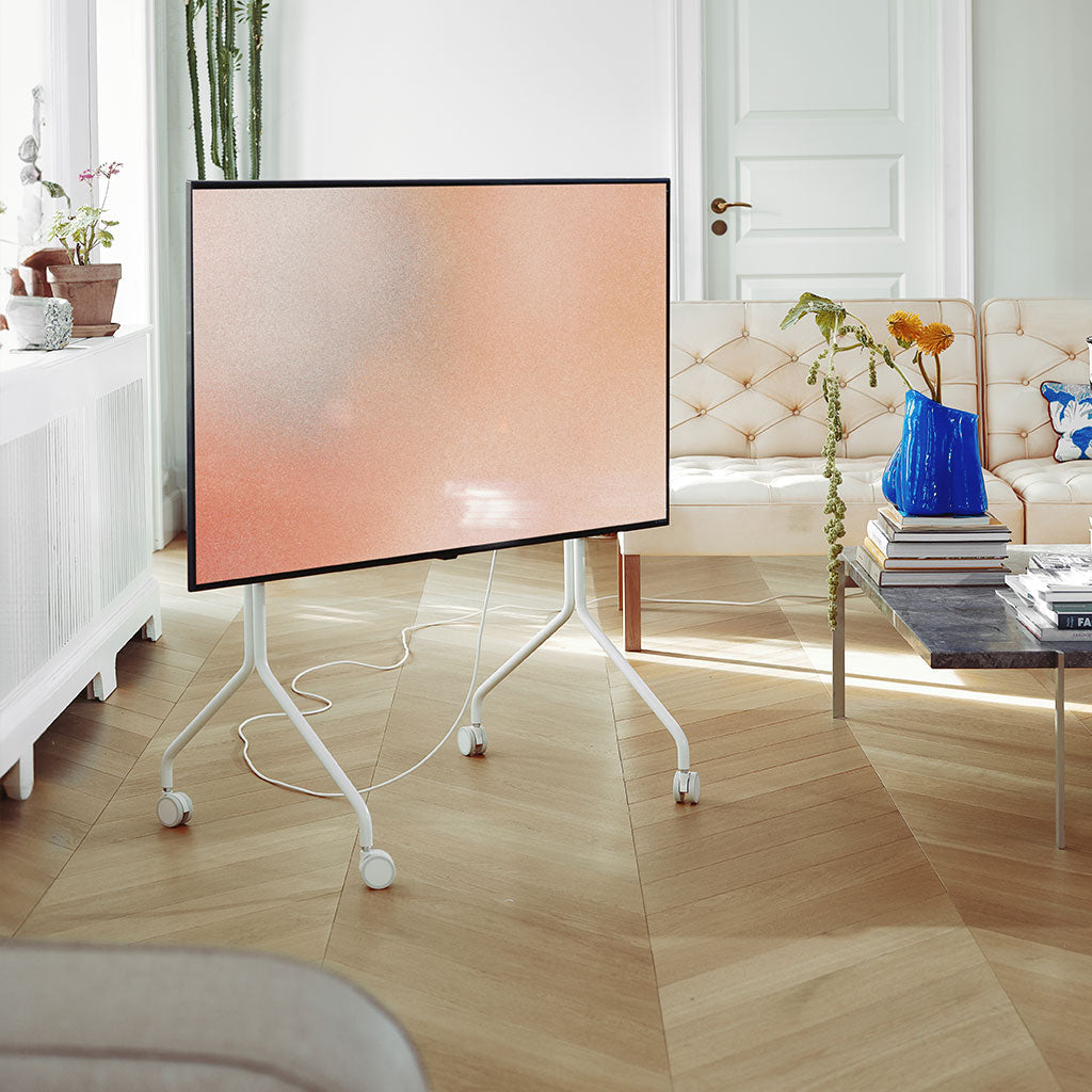 Moon Rollin' TV Stander - Pearl - Pedestal