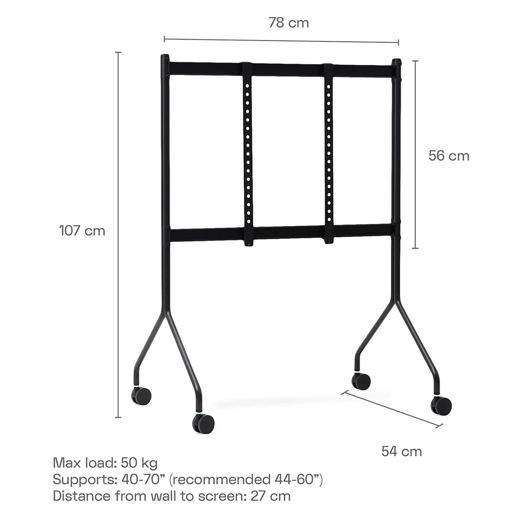 Moon Rollin' TV Stander - Apricot - Pedestal